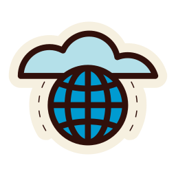 Cloud hosting icon