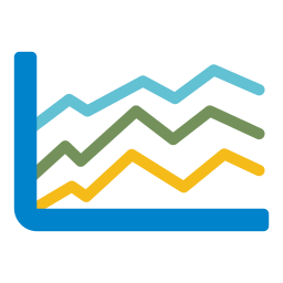 graphique en ligne Icône