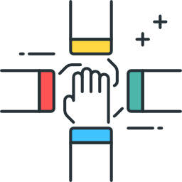 travail en équipe Icône