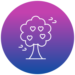 Love tree icon