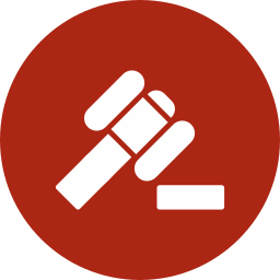 Law hammer icon