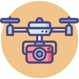 Camera drone icon