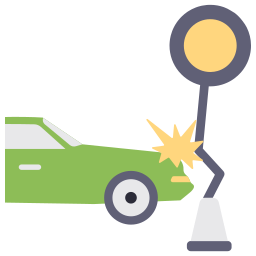 Automobile crash icon