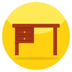 Wooden desk icon