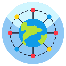 réseau mondial Icône