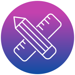 Pencil and ruler icon