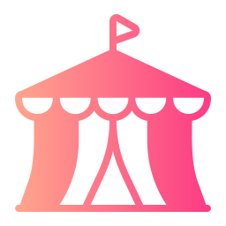 Circus tent icon