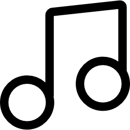 Music note symbol icon