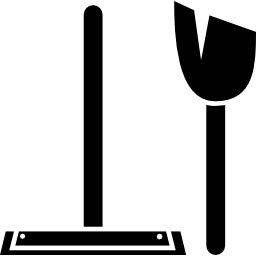 Broom and dustpan icon