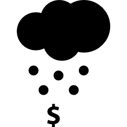 nuage avec symbole de grêle et dollar Icône