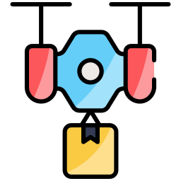 Drone delivery icon