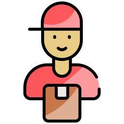 Delivery man icon