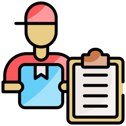 Delivery person icon