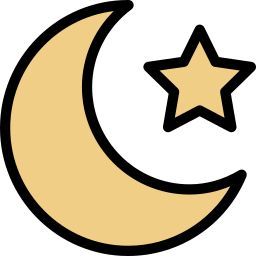 Moon and star icon