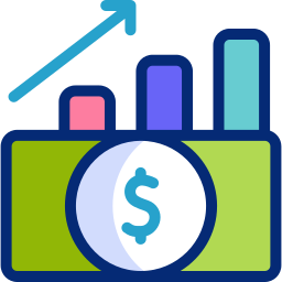 crescita finanziaria icona