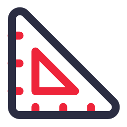 Triangle ruler icon