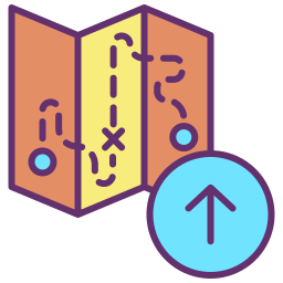 mappa viaggio icona