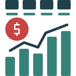 Financial chart icon