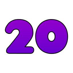 numéro 20 Icône