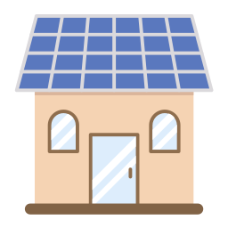 casa solar Ícone