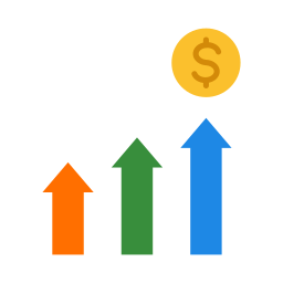 crescita dei profitti icona