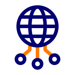 monde numérique Icône