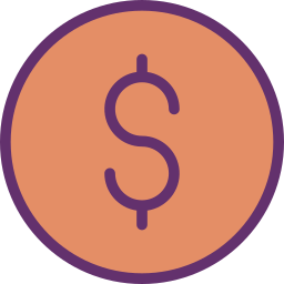 symbole du dollar Icône