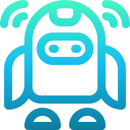 Robot assistant icon