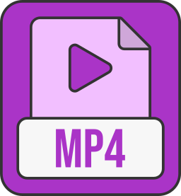 Mp4 file format icon