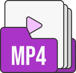 Mp4 file format icon