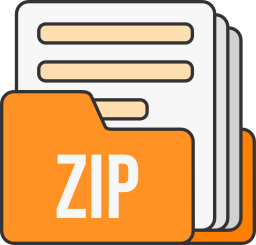 Zip file format icon