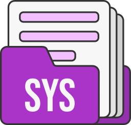 formato file sys icona