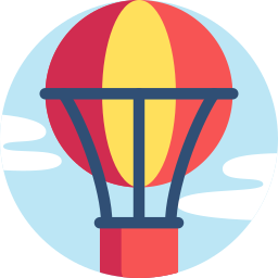 Hot air balloon icon