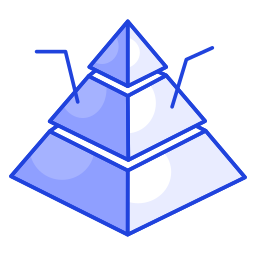 diagramme pyramidal Icône