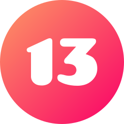 Number 13 icon