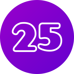 Number 25 icon