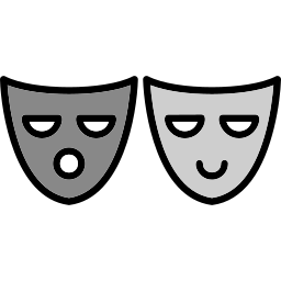 máscaras de teatro Ícone