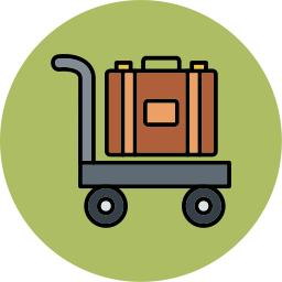 Luggage cart icon