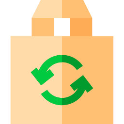 wiederverwertbare tasche icon