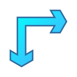 Direction sign icon