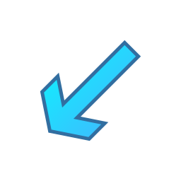 Down left arrow icon