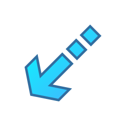 Down left arrow icon