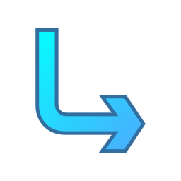 Down right arrow icon