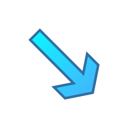 Down left arrow icon