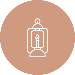 Oil lamp icon