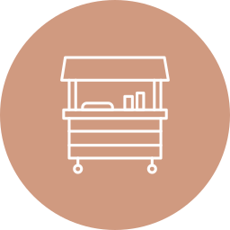 Food stand icon