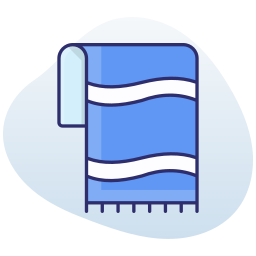 Beach towel icon