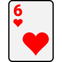 Six of hearts icon