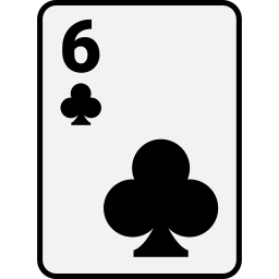 Six of clubs icon