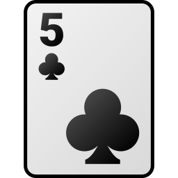 Five of clubs icon